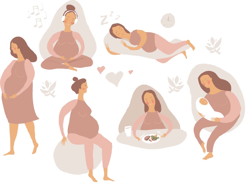 مراحل مختلف زندگی زن باردار