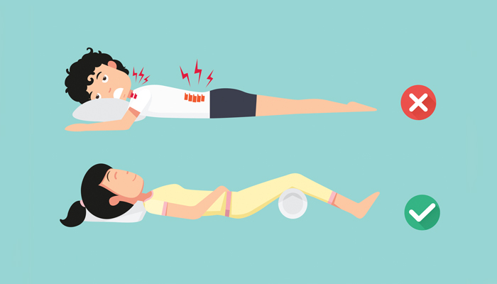 طرز صحیح و غلط خوابیدن
